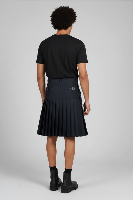 Jupe Homme Plissée Bicolore Utilitaire