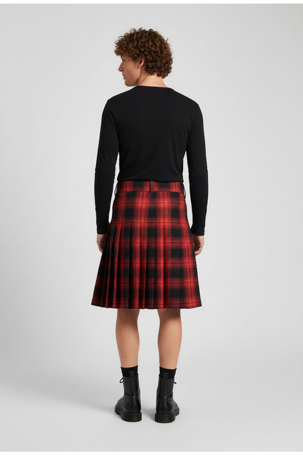 Jupe Homme Écossaise Plissée Moderne