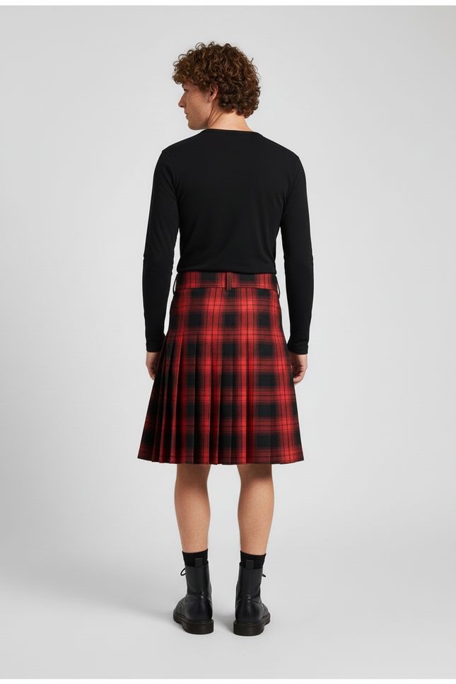 Jupe Homme Écossaise Plissée Moderne