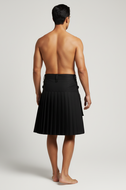 Jupe Homme Noire Plissée Kilt