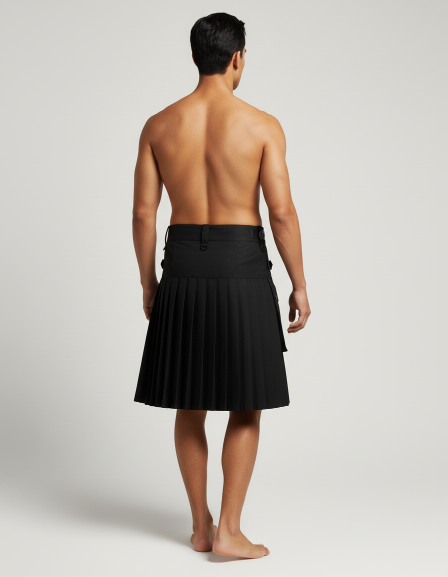 Jupe Homme Noire Plissée Kilt