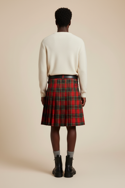 Jupe Homme Écossaise Plissée Chic Raffinée