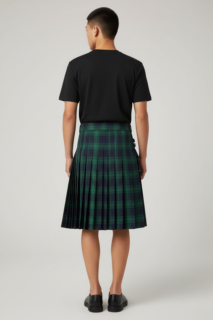 Jupe Homme Écossaise Plissée Chic Distinguée