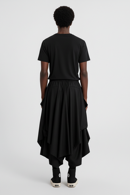 Jupe Homme Noire Plissée Ample