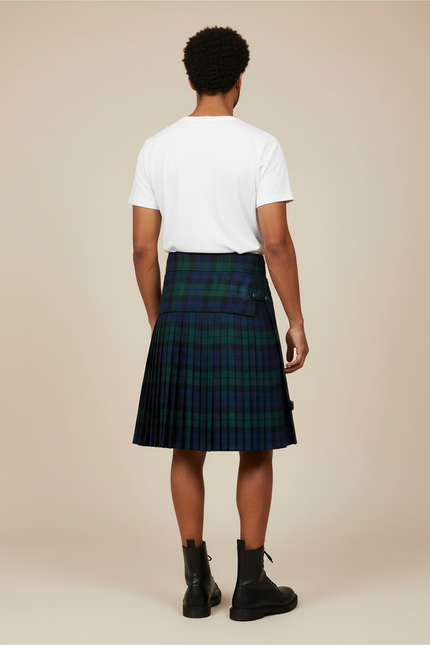 Jupe Homme Écossaise Plissée Décontractée Conviviale