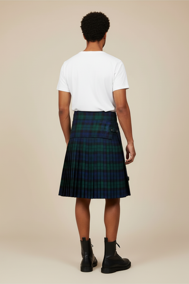 Jupe Homme Écossaise Plissée Décontractée Conviviale