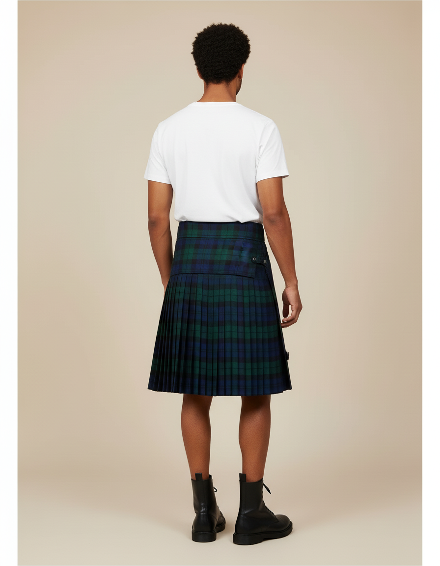 Jupe Homme Écossaise Plissée Décontractée Conviviale