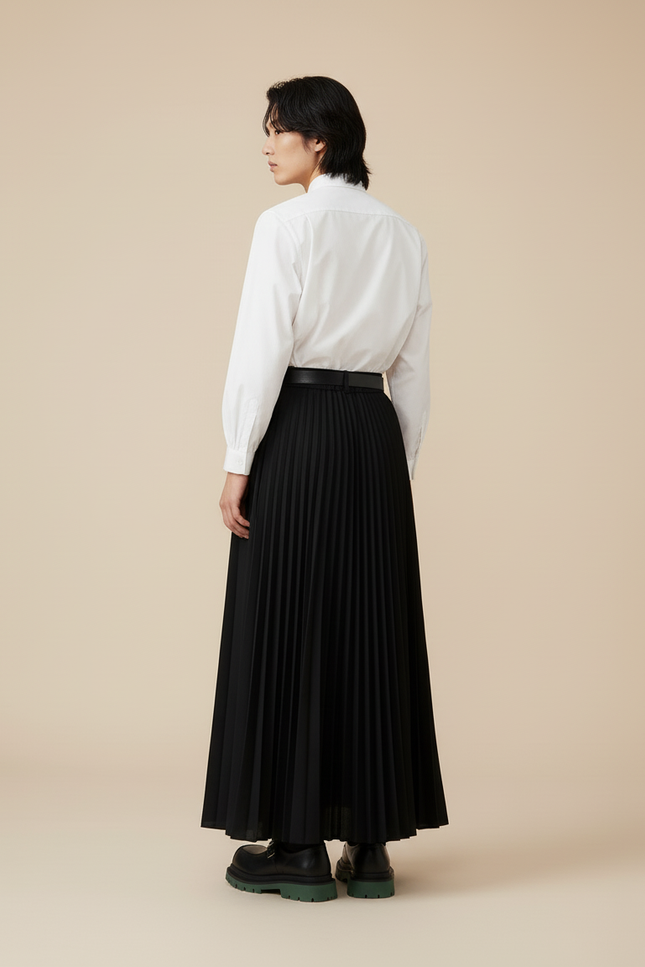 Jupe Homme Noire Plissée Fluide Légère