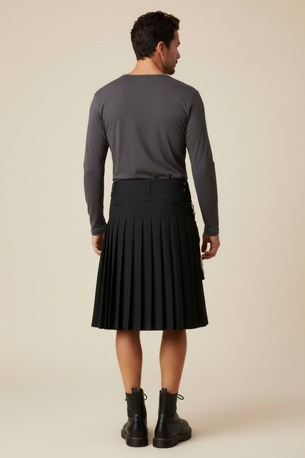 Jupe Homme Noire Steampunk Décontractée