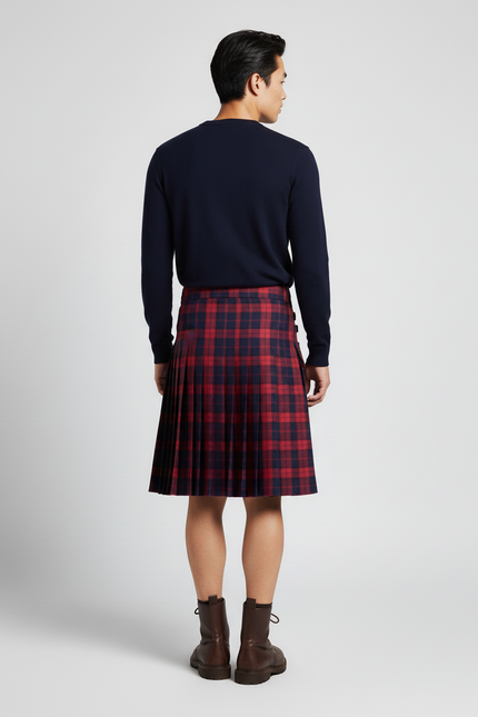 Jupe Homme Écossaise Plissée Traditionnelle Unique