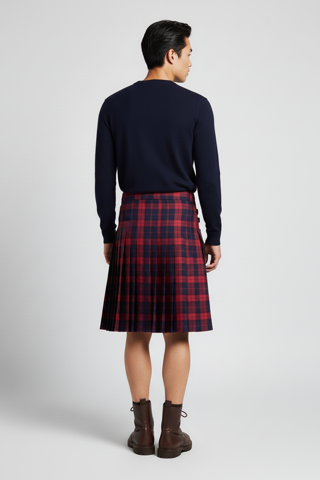 Jupe Homme Écossaise Plissée Traditionnelle Unique