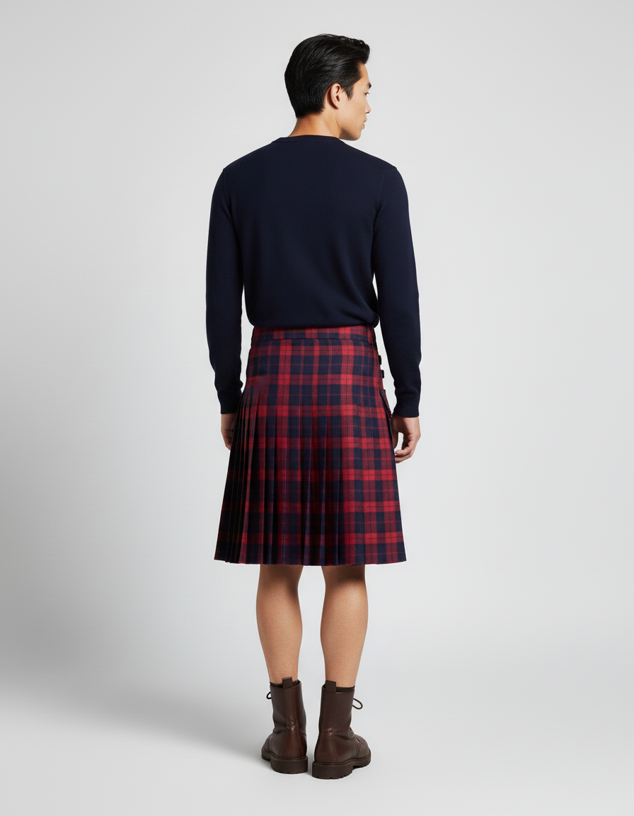 Jupe Homme Écossaise Plissée Traditionnelle Unique