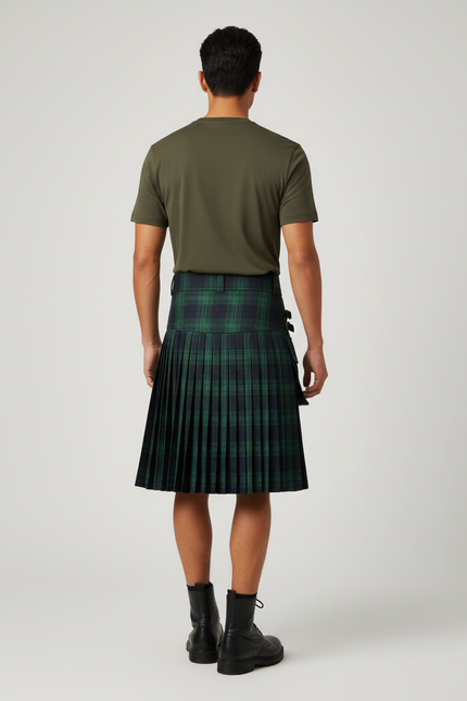 Jupe Homme Écossaise Plissée Décontractée Cool