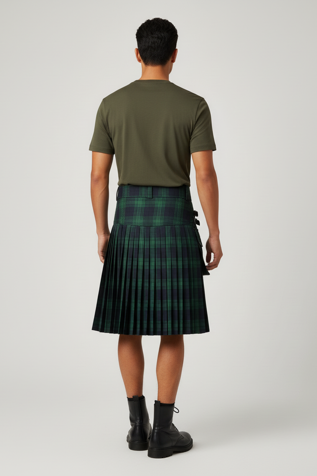 Jupe Homme Écossaise Plissée Décontractée Cool