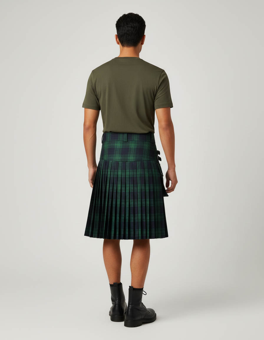 Jupe Homme Écossaise Plissée Décontractée Cool
