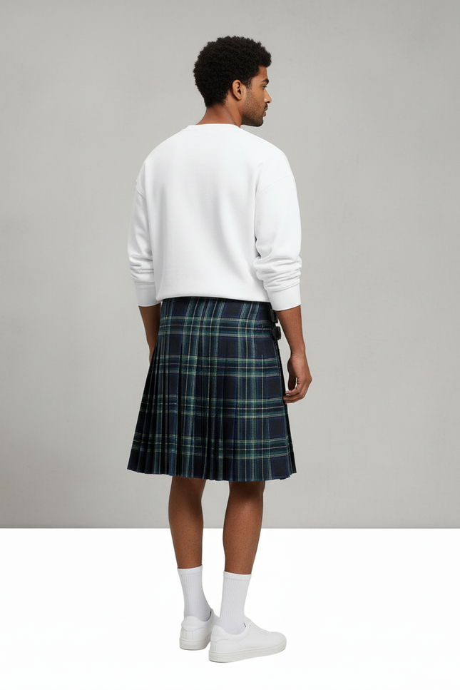 Jupe Homme Écossaise Plissée Décontractée Facile