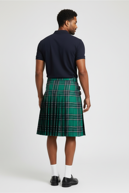 Jupe Homme Plissée Écossaise Décontractée Confortable