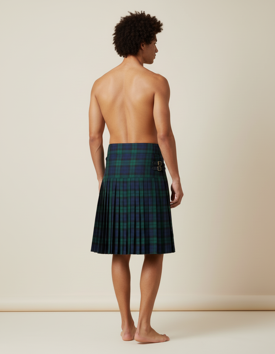 Jupe Homme Tartan Bleu Vert Chic