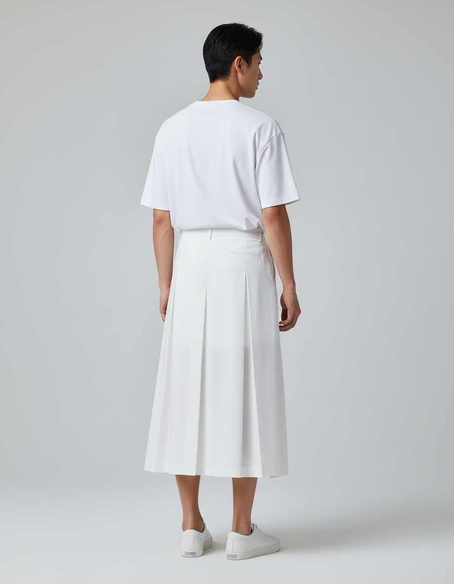 Jupe Homme Blanche Fendue Chic