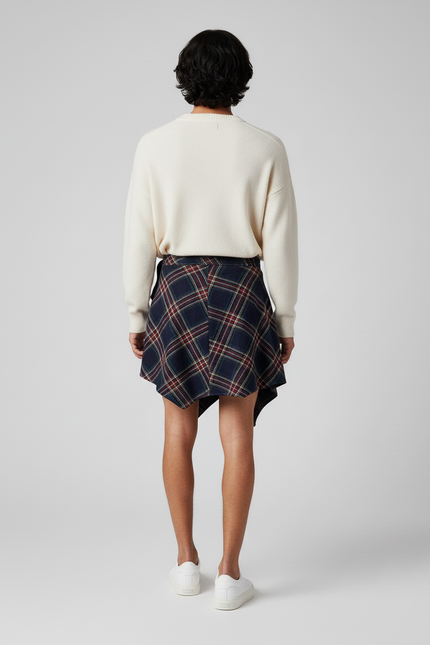 Jupe Homme À Carreaux Irrégulière Décontractée