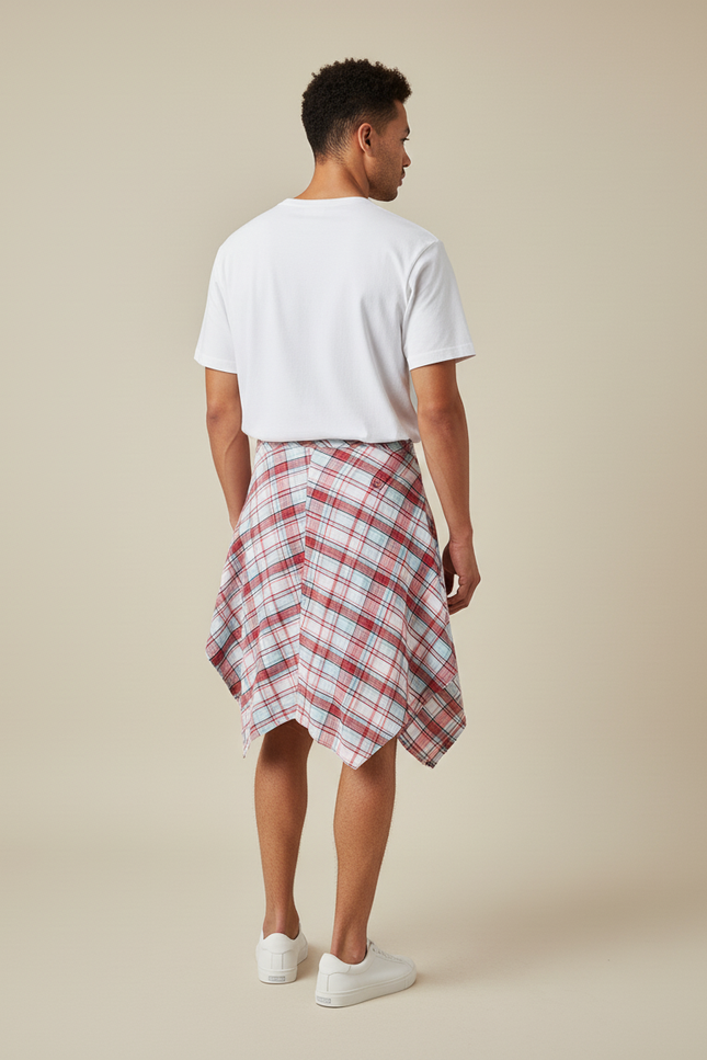 Jupe Homme Écossaise Irrégulière Décontractée