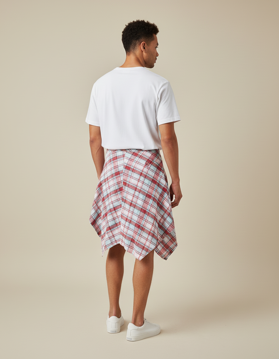 Jupe Homme Écossaise Irrégulière Décontractée