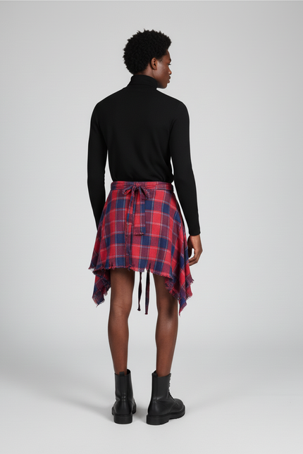 Jupe Homme Écossaise Irrégulière Hip Hop