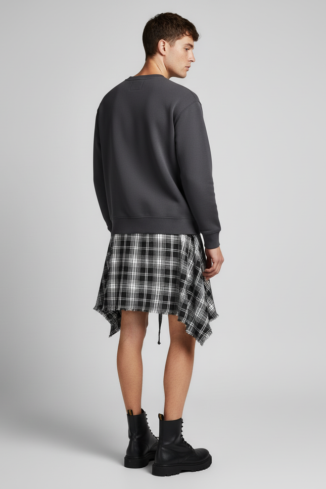 Jupe Homme Plaid Décontractée Irrégulière