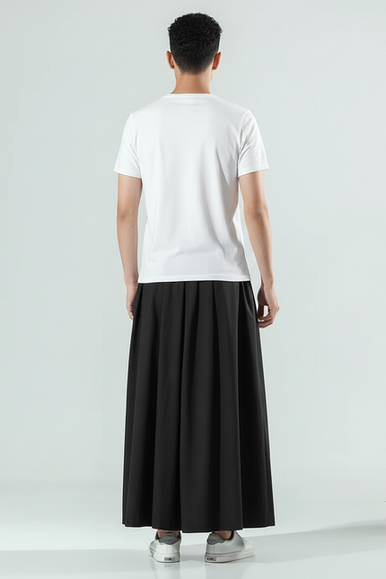 Jupe Homme Ample Noire Fluide