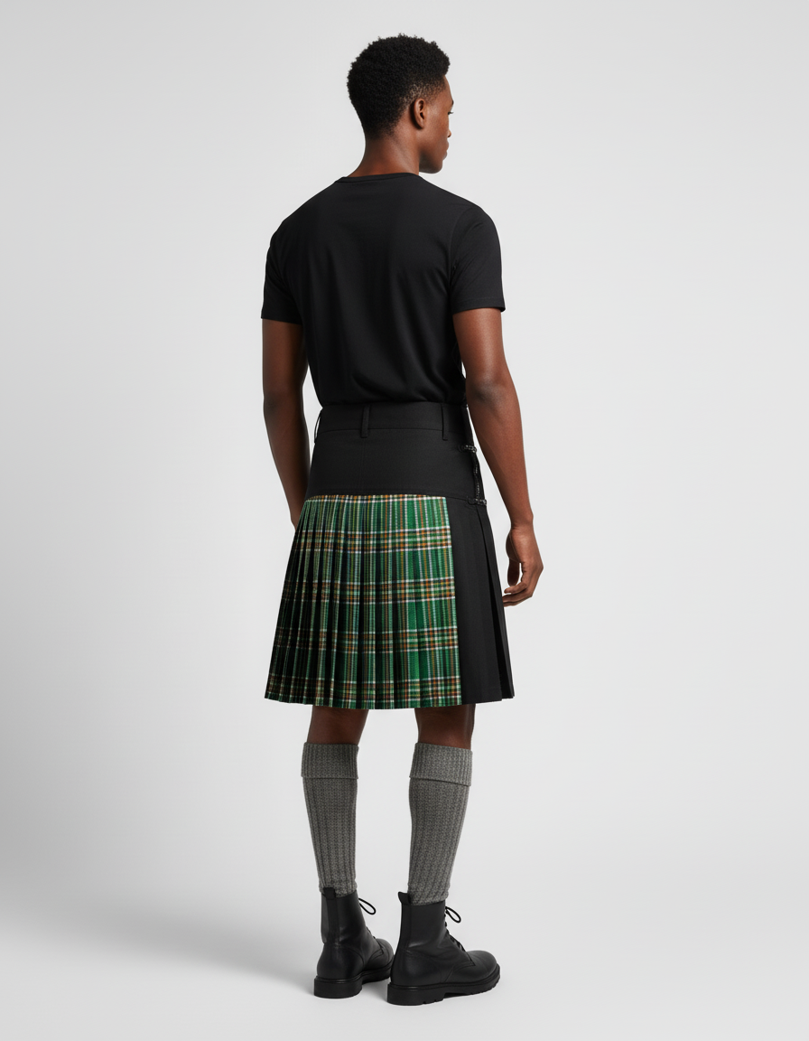 Jupe Homme Écossaise Plissée Chic Classique