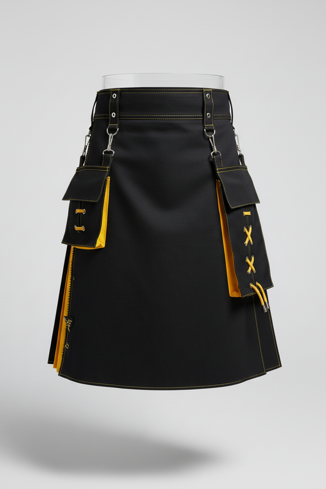 Jupe Homme Poches Contrastées Décontractée