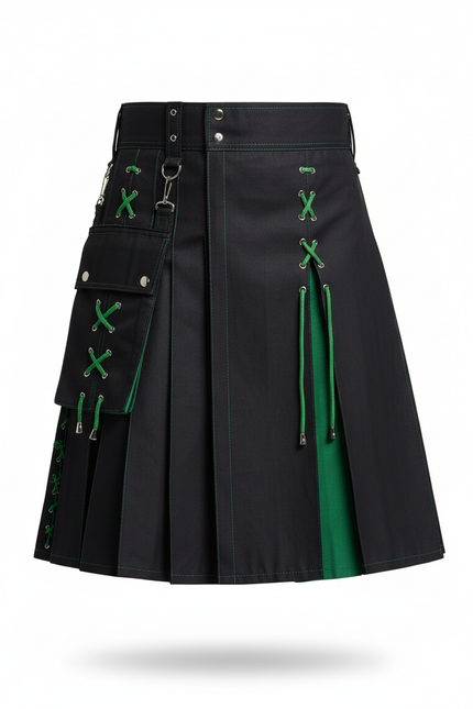 Jupe Homme Bicolore Plissée Rétro