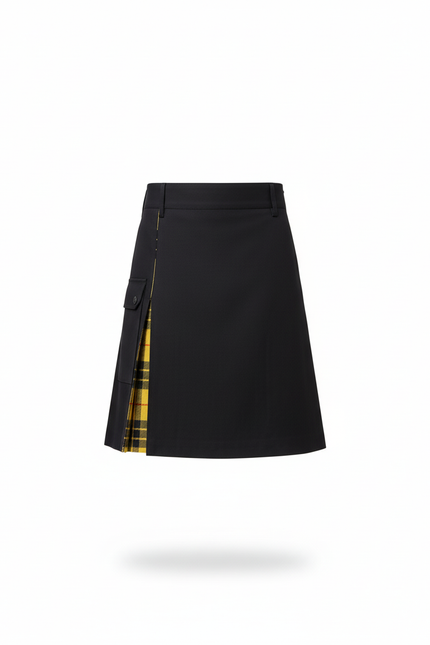 Jupe Homme Noire Écossaise Décontractée