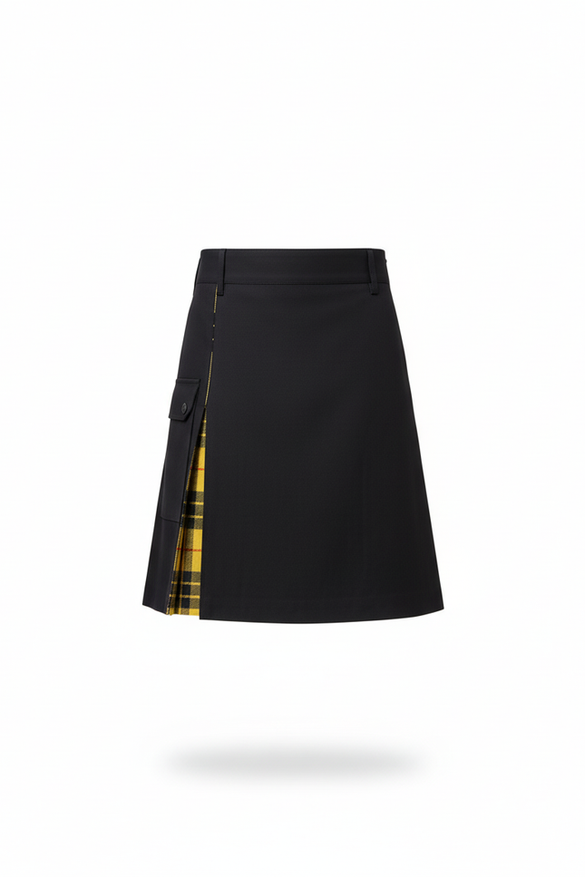 Jupe Homme Noire Écossaise Décontractée