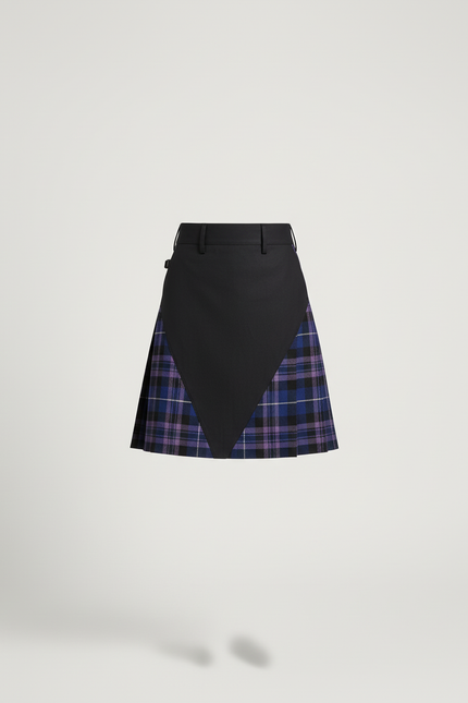 Jupe Homme Plaid Asymétrique Décontractée