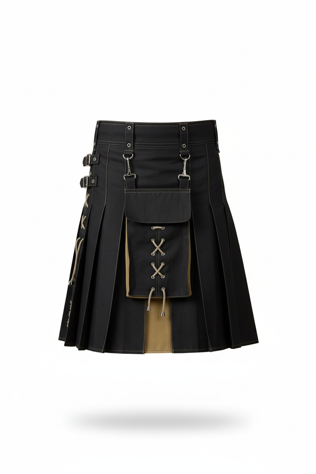 Jupe Homme Plissée Bicolore Chic