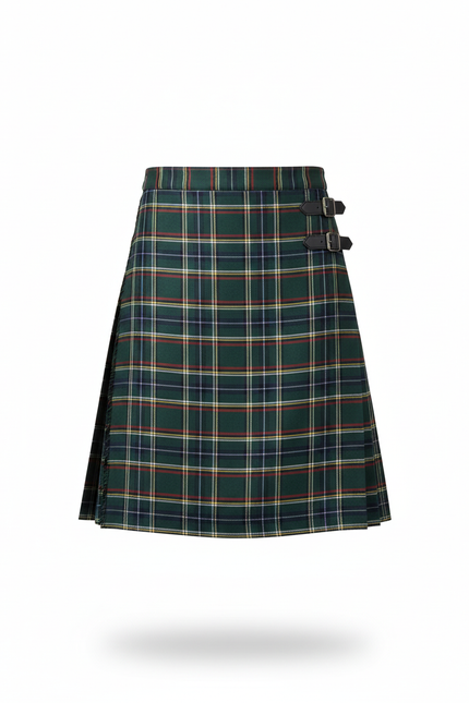 Jupe Homme Tartan Verte Plissée