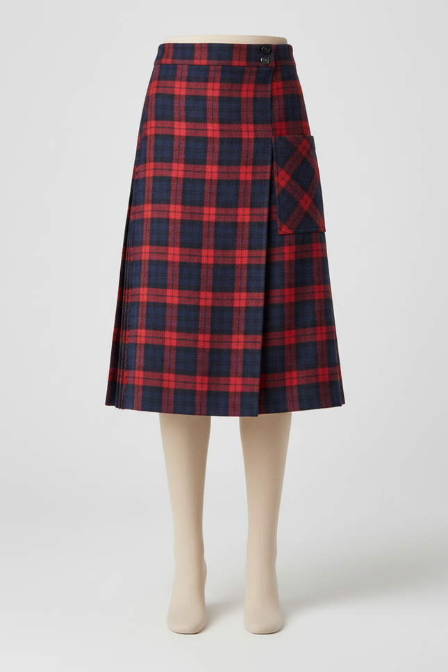 Jupe Homme Écossaise Plissée