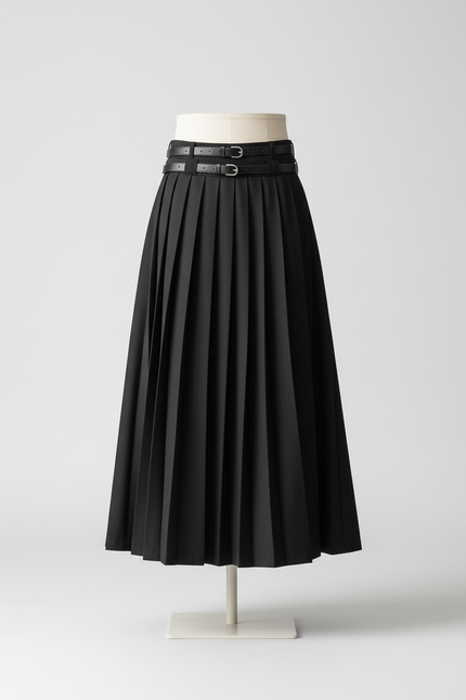 Jupe Homme Noire Plissée Élégante Habillée