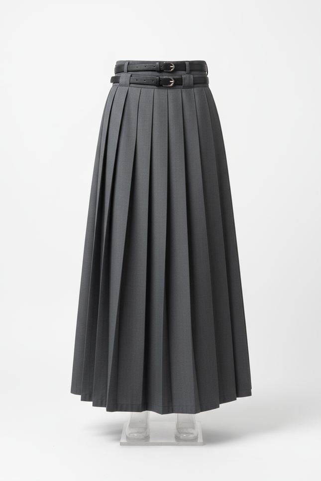 Jupe Homme Grise Plissée Harajuku