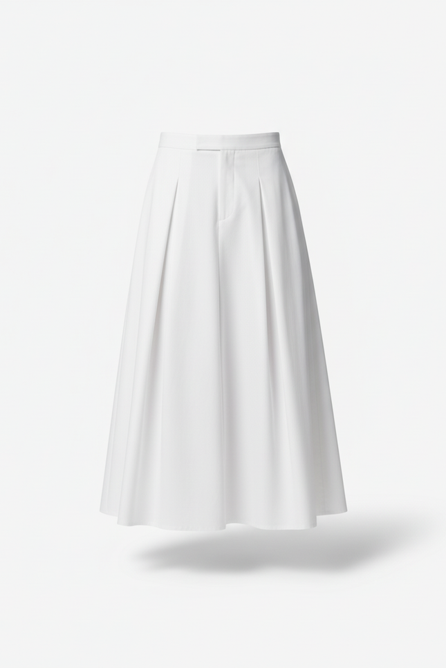 Jupe Homme Blanche Plissée Fluide