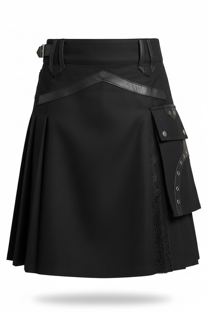 Jupe Homme Noire Plissée Écossaise