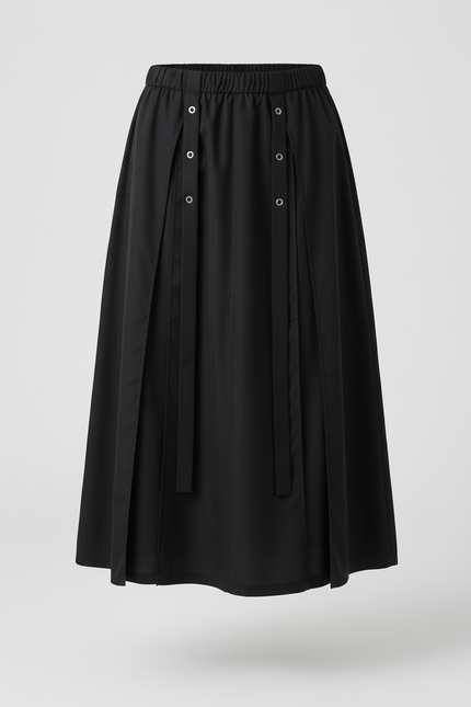 Jupe Homme Noire Irrégulière Décontractée Audacieuse