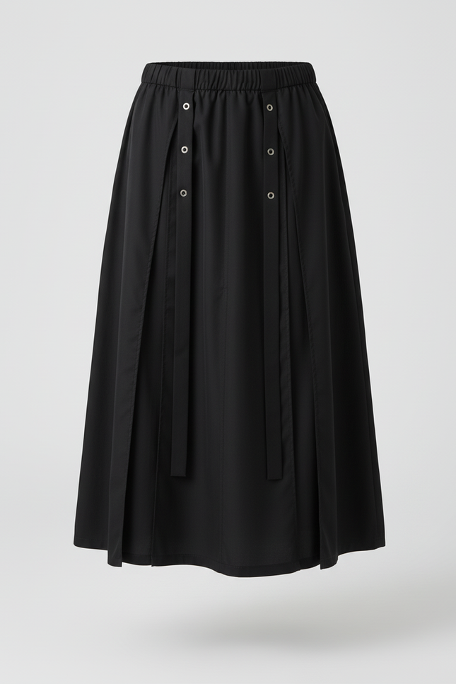 Jupe Homme Noire Irrégulière Décontractée Audacieuse