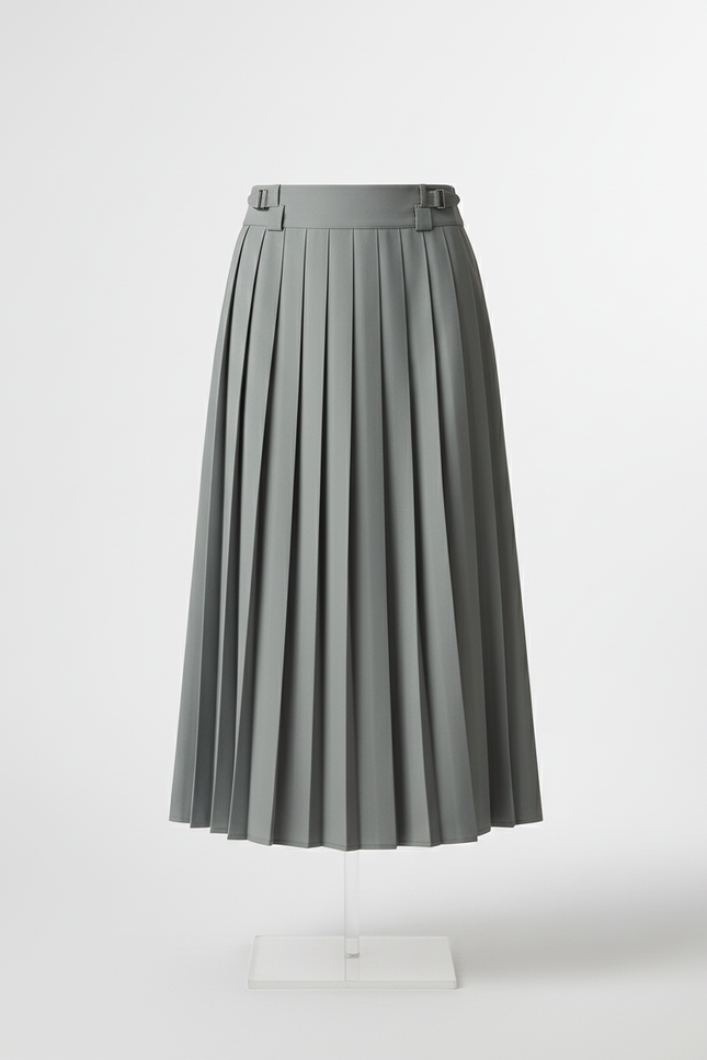 Jupe Homme Grise Plissée Décontractée Sobre