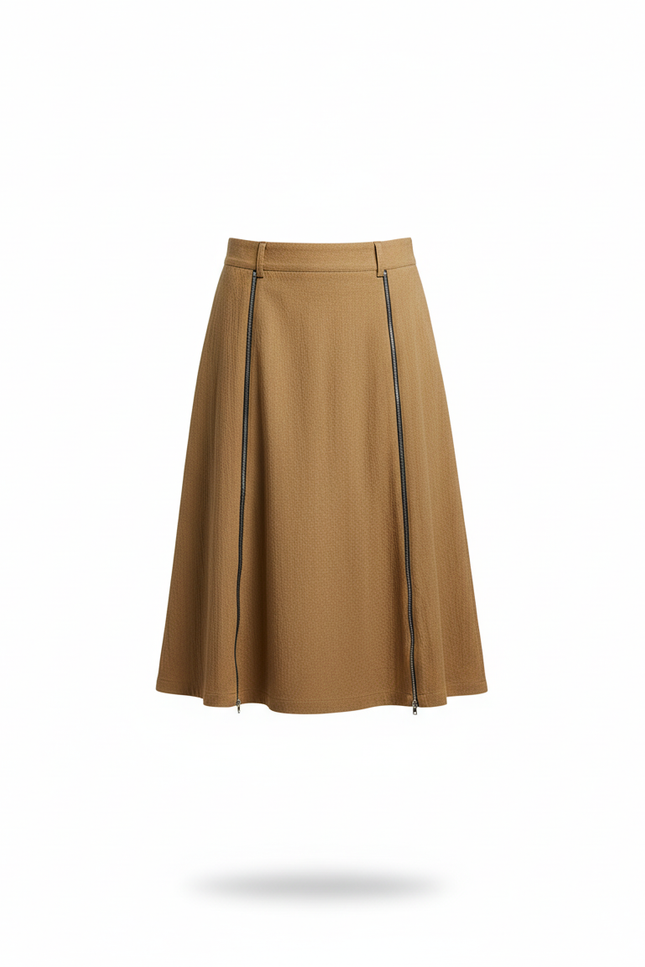 Jupe Homme Camel Zippée Décontractée