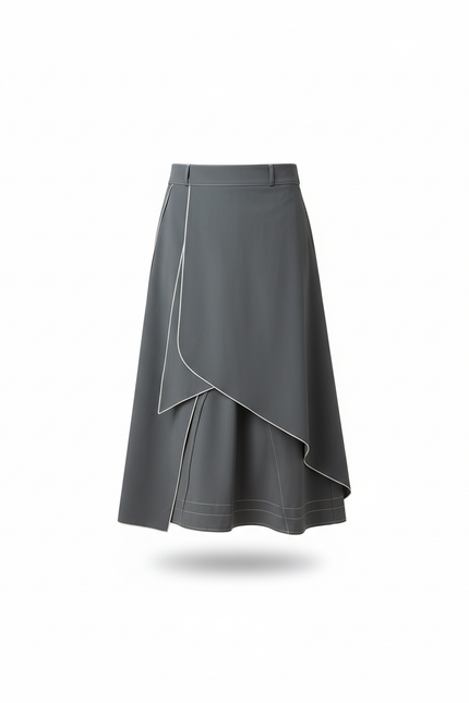 Jupe Homme Grise Asymétrique Décontractée