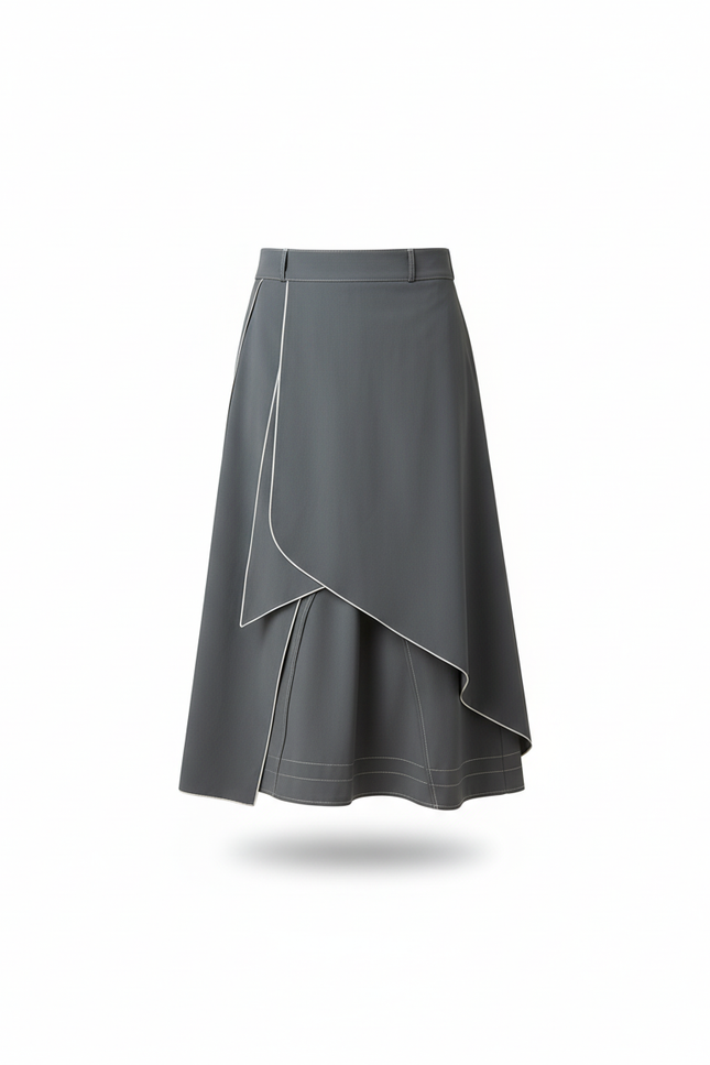Jupe Homme Grise Asymétrique Décontractée
