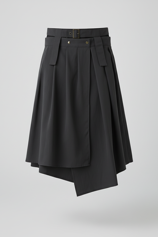 Jupe Homme Asymétrique Plissée Décontractée