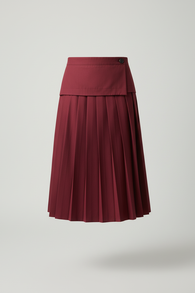 Jupe Homme Plissée Bordeaux Chic